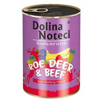 Dolina Noteci Superfood консерви для собак козуля і яловичина-400г 56441 фото