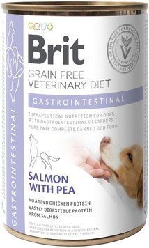 Brit VetDiets лосось та горох для шлунково-кишкового тракту вологий корм для собак 400 г 73811 фото