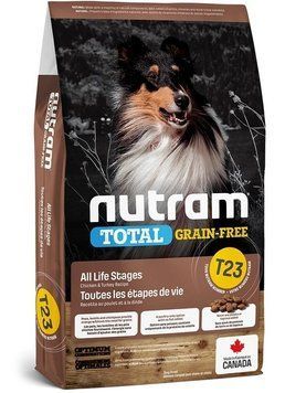 Nutram T23 Grain Free Cухий корм для собак куркою та індичкою 11.4 кг T23_NUTRAM Total GF Холістик для собак всіх життєвих стадій; з куркою та індичкою; без/зерн, 11.4кг 77634 фото