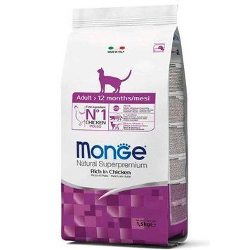 Monge Cat Adult Rich in Chicken Курка та рис Сухий корм для котів усіх порід 10 кг 78792 фото