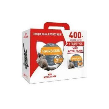 АКЦІЯ Royal Canin Hair and Skin Care вологий корм для кішок 2 кг + 12 пауч 82403 фото