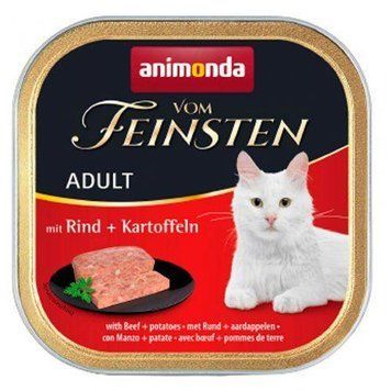 Animonda Vom Feinsten Влажный корм для кошек с говядиной и картофелем 100 гр 5,4 мг - 20 табл (конверт) 75370 фото