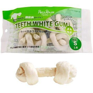 Petz Teeth White Gum кость жевательное лакомство для чистки зубов у собак, SS, 88г Серый камень на белой подставке S 36*18*7см 77968 фото