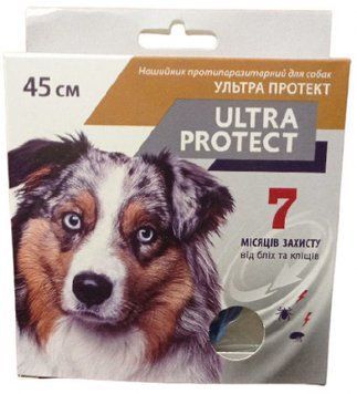 Ошейник Ultra Protect против паразитов для собак средних размеров 45см коричневий 63601 фото
