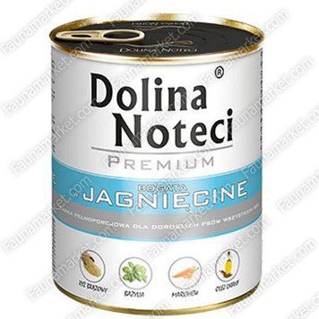 Dolina Noteci Premium вологий корм для дорослих собак ягня-500г 29414 фото