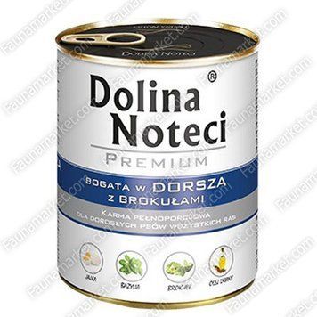 Dolina Noteci Premium консерва для дорослих собак тріска і брокколі-800г 31409 фото