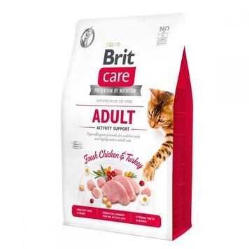 Brit Care Cat Grain-Free Adult Activity Support Беззерновий корм для активних кішок з індичкою та куркою 7 кг 62115 фото