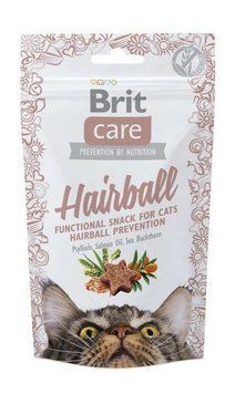 Лакомства Brit Care Hairball с уткой для котов функциональные 50 г 74617 фото