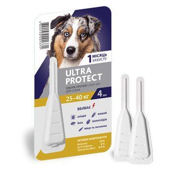Ultra Protect Капли на холку для собак d 26 см 33988 фото