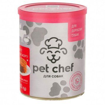 Pet chef консерви для собак м'ясне асорті-360г 67441 фото