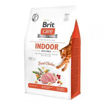 Brit Care Cat GF Indoor Anti-stress 2 кг лакомство Brit Care Cat 62277 фото