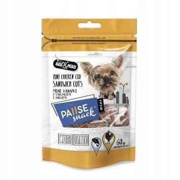 Бутерброды с курицей и треской Лакомство для собак Pause Snack 60г MINI 8242 Коричневая 66113 фото