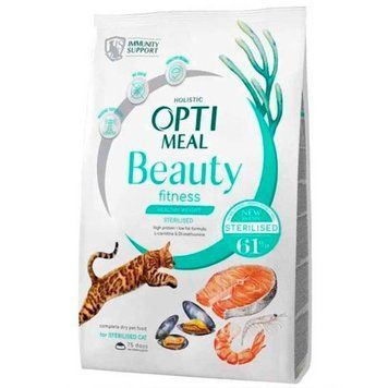 Акція &mdash; 30 Optimeal Beauty Fitness з морепродуктами для стерилізованих кішок 1.5 кг 79991 фото