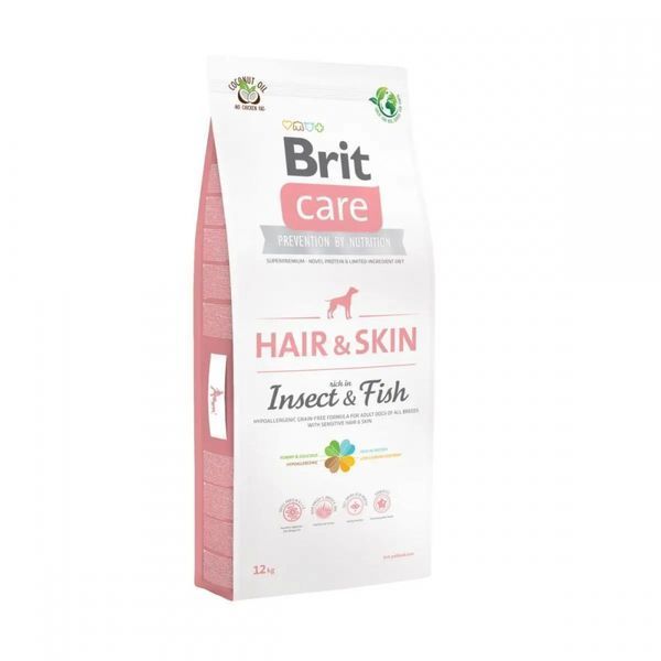 Brit Care Dog Sustainable Sensitive Сухой корм для собак с чувствительным пищеварением с рыбой и насекомыми Бежевая 74590 фото