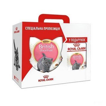 АКЦІЯ Royal Canin British Shorthair Kitten сухий корм для британських короткошерстих кошенят 2 кг + 12 пауч 82400 фото