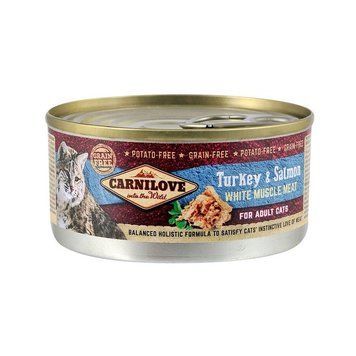 Carnilove Turkey Salmon влажный корм с индейкой и лососем для взрослых кошек 100 г 10мл 73726 фото