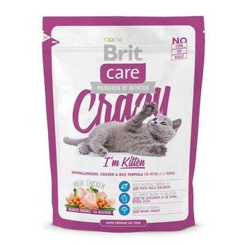 Brit Care Cat Crazy I am Kitten Гипоаллергенный корм для котят с курицей и рисом 175 мл 30298 фото