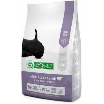 Nature's Protection Mini Adult Lamb Small breeds food ягня корм для дорослих собак дрібних порід вагою від 1 до 10 кг 7.5 кг 78540 фото