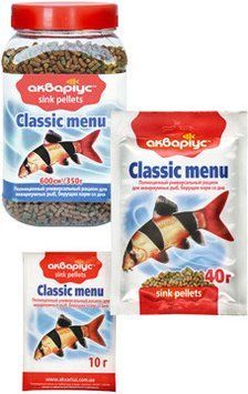 Classic menu pellets - сухой корм для рыб в пеллетах 16см 912 фото