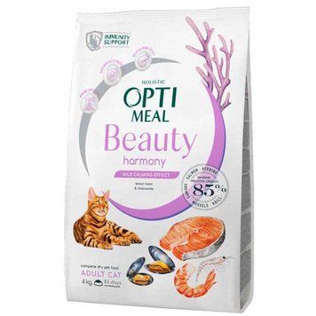 Акція-30 Optimeal Beauty Harmony з морепродуктами сухий корм для кішок із заспокійливим ефектом 1.5 кг 79986 фото