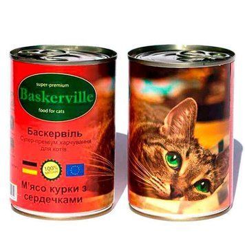 Baskerville М'ясо курки і сердечка 400г 23190 фото