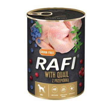 Dolina Noteci Rafi консерви для собак (65%) паштет перепілка, лохина і журавлина 304951-800г 58496 фото