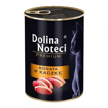 Консерва для кішок Dolina Noteci Premium Cat м'ясні шматочки з качкою в соусі 400 г 56427 фото