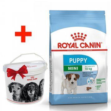 Акция Royal Canin Mini Puppy 2кг+контейнер - корм для щенков маленьких пород 20-30кг 21871 фото