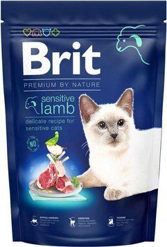 Brit Premium by Nature Cat Sensitive Lamb Сухой корм для котов с чувствительным пищеварением с ягнёнком 3 таблетки 68768 фото