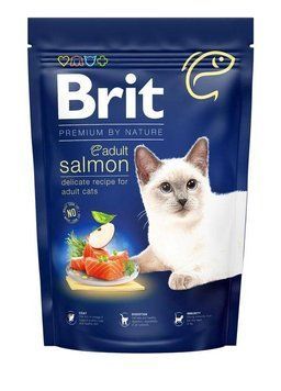 Brit Premium by Nature Cat Adult Salmon Сухий корм для кішок із лососем 1.5 кг 67330 фото