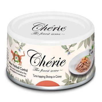 Cherie Hairball Control Tuna & Shrimp Влажный корм для кошек контроль комков шерсти с тунцом и креветками 80 гр 40 табл 69274 фото