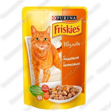 Friskies влажный корм для котов Индейка и морковь в подливе 21073 фото