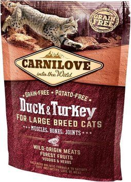 Carnilove DuckTurkey for Large Breed Cats Сухий корм для великих порід кішок з качкою й індичкою 2 кг 70539 фото