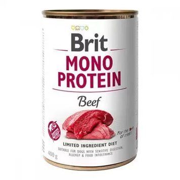 Brit Mono Protein Beef вологий корм для собак з яловичиною 400г-400г 37838 фото