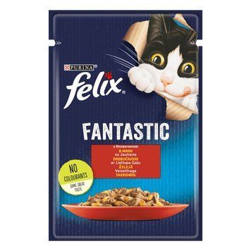 Purina Felix Влажный корм для кошек с говядиной и птицей в желе 85 г 71721 фото