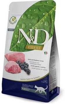 Farmina ND Prime Grain Free Cat Adult Lamb Blueberry Фарміна Беззерновий сухий корм із ягням і чорницею 80565 фото