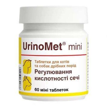 Dolfos UrinoMet mini Регулятор кислотности мочи у собак малых пород и кошек ЖЕЛТАЯ 65007 фото