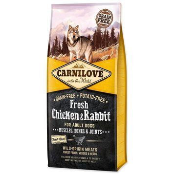 Carnilove Fresh Chicken & Rabbit Сухий корм для дорослих собак усіх порід з куркою та кроликом 12 кг 74879 фото