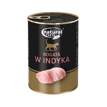 Консерва для котів Dolina Noteci Natural Taste Cat м'ясні шматочки з індичкою в соусі 400г (55945) 55945 фото