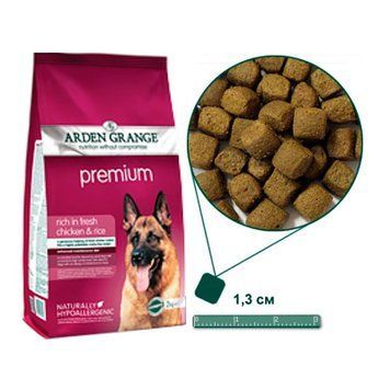 Arden Grange Adult Dog Premium для вибагливих собак 2 кг 38424 фото