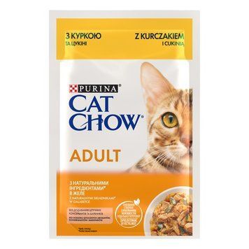 АКЦІЯ Purina CAT CHOW Adult З куркою й кабелями в желе вологий корм для кішок 85 г 64792 фото