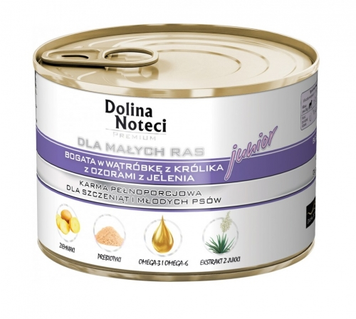 Dolina Noteci Premium Junior консерва для цуценят і молодих собак з печінкою кролика і оленячим язиком-185г 28300 фото