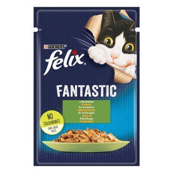 АКЦИЯ Felix Fantastic влажный корм с кроликом в желе для кошек 85 гр 2 кг 80871 фото