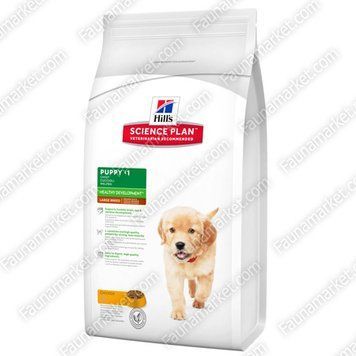 Hill's (Хиллс) Science Plan Puppy Large with Chicken Сухой корм для щенков крупных пород с курицей, 1 кг Зеленый 18995 фото