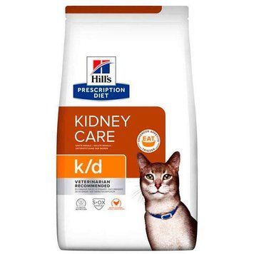 Hill's Prescription Diet k/d Kidney Care Chicken Сухой корм для кошек при заболеваниях почек и сердца с курицей 18799 фото