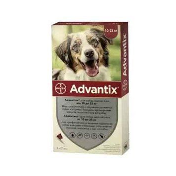 Advantix (Адвантікс) для собак Bayer Маса від 10 до 25 кг 4 піпетки 1588 фото