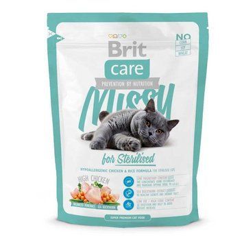 Brit Care Missy for Sterilised Сухой корм для стерилизованных кошек и кастрированных котов с курицей и рисом Серый 30300 фото