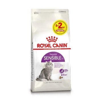 АКЦІЯ Royal Canin Sensible сухий корм для кішок із чутливим травленням 8+2 кг 69173 фото