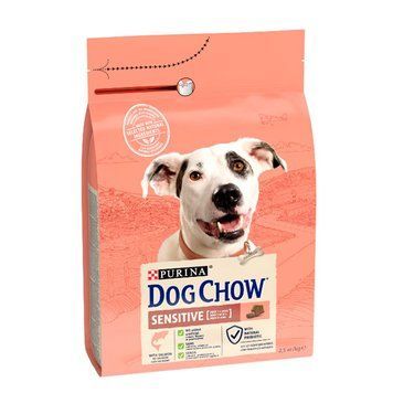 Dog Chow Sensitive Adult 1+ сухий корм для собак із чутливим травленням із лососем 2,5 кг 62435 фото