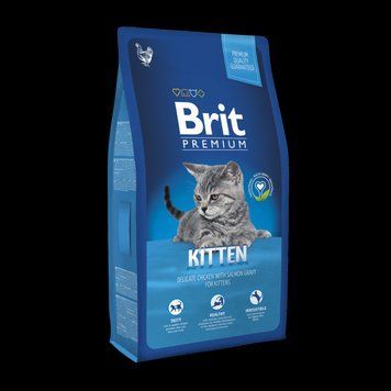 Brit Premium Cat Kitten сухий корм для кошенят 1-12 міс 800г 110101513031 30266 фото